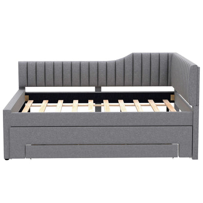 Upholstered Daybed With Trundle And 3 Drawers - The Sleep Loft - Online Mattress Showroom NYC
