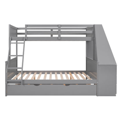 Bunk Bed With Trundle And Built In Desk, 3 Storage Drawers And Shelf - The Sleep Loft - Online Mattress Showroom NYC