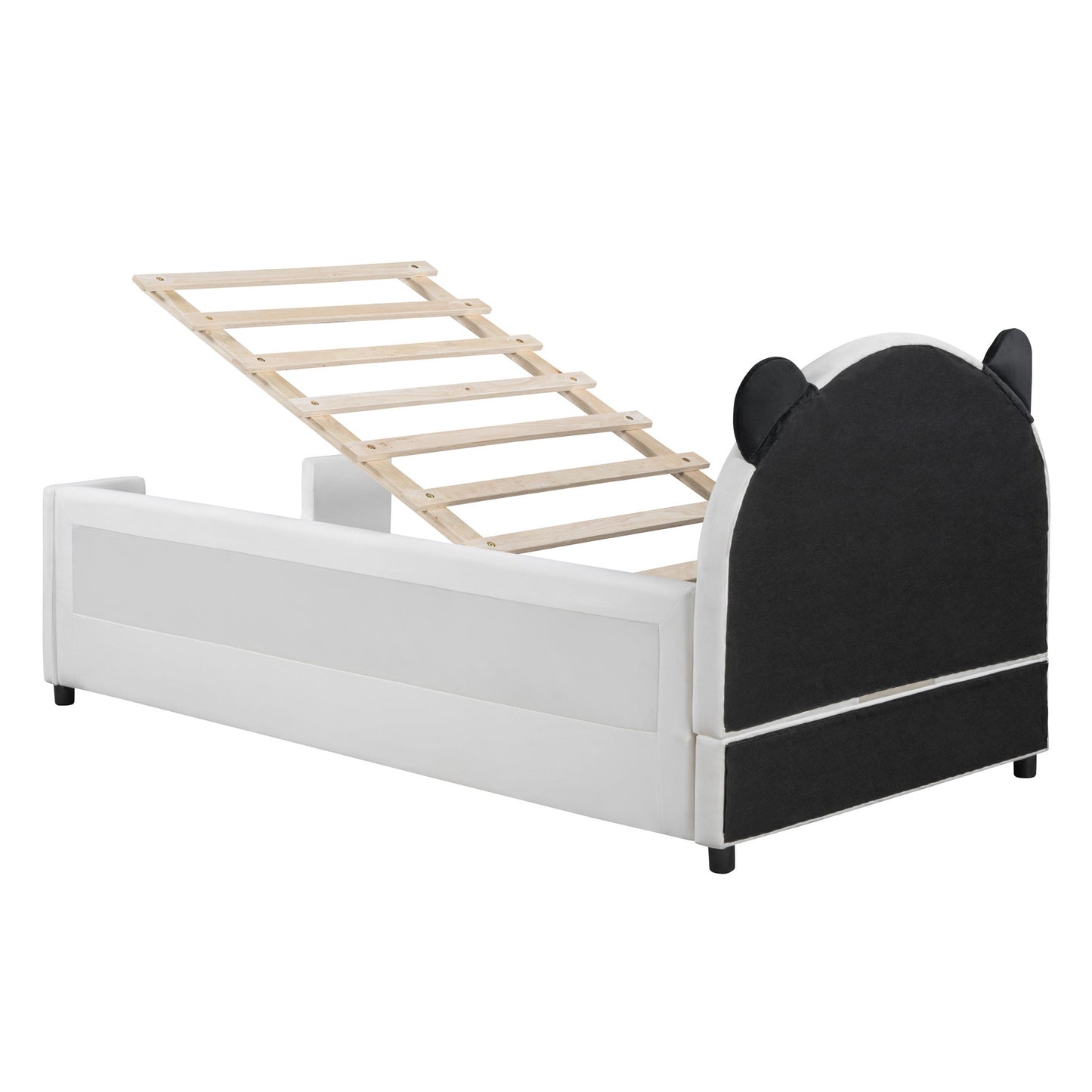 Upholstered Daybed With Bear Shaped Headboard, Hydraulic System And Breathable Fence - The Sleep Loft - Online Mattress Showroom NYC