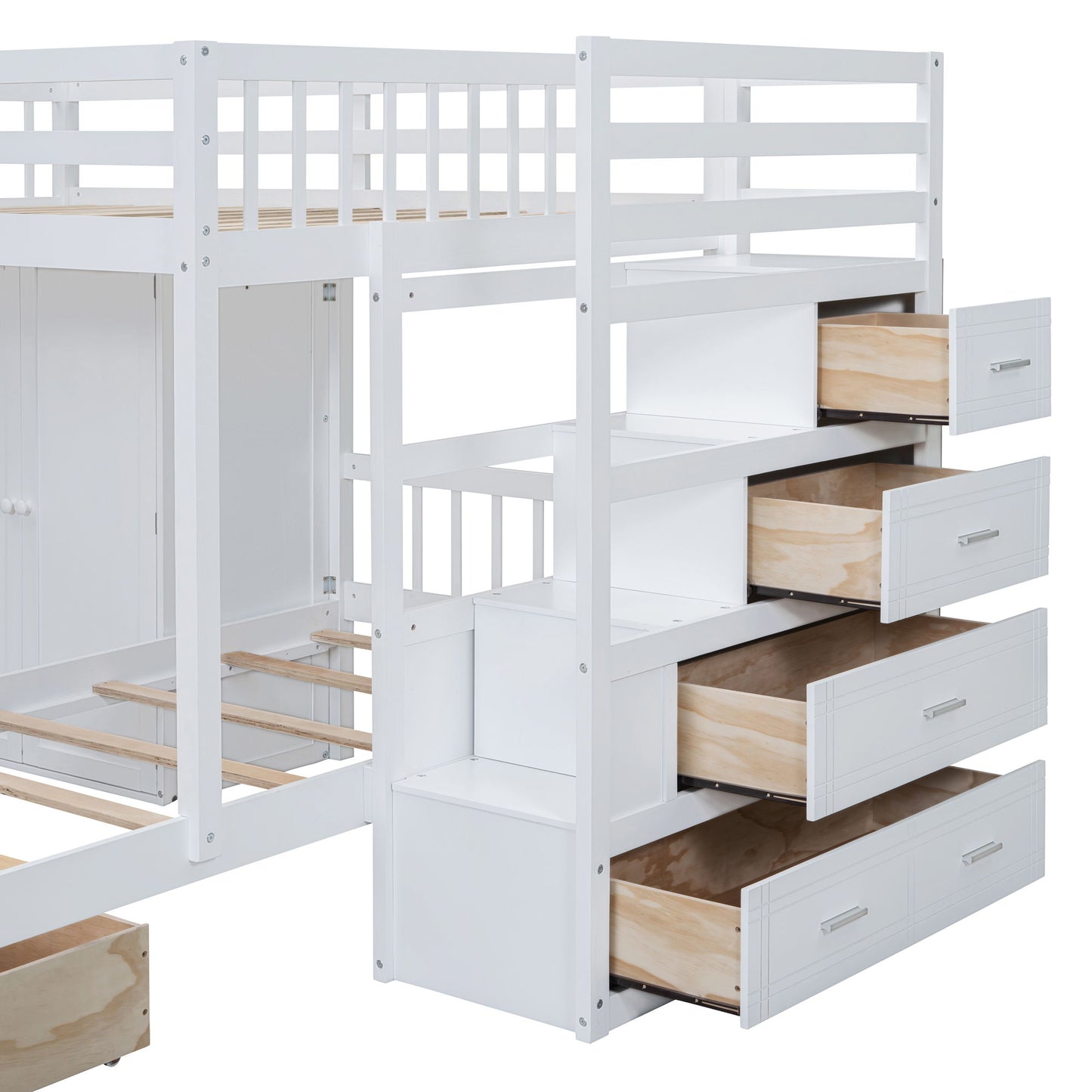 Bunk Bed With Wardrobe, Drawers - The Sleep Loft - Online Mattress Showroom NYC