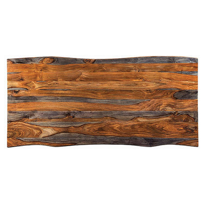Ditman 80-inch Live Edge Dining Table Grey Sheesham