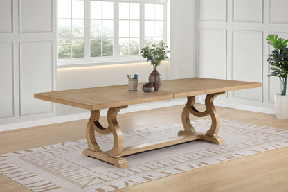 Brockway 104-inch Extension Leaf Dining Table Barley Brown