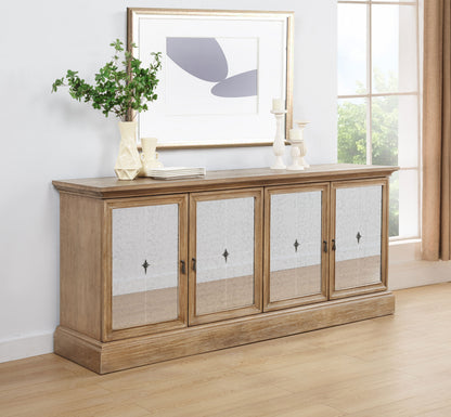 Brockway 4-door Dining Sideboard Buffet Cabinet Barley Brown