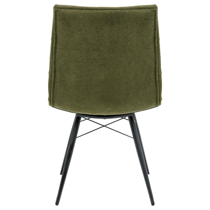 Aiken Fabric Upholstered Dining Side Chair Saddle Forest Green (Set of 4)