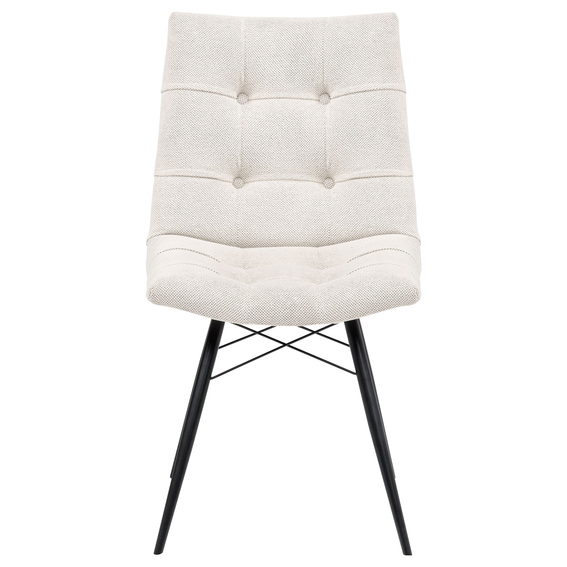 Aiken Fabric Upholstered Dining Side Chair Saddle Stone White (Set of 4)