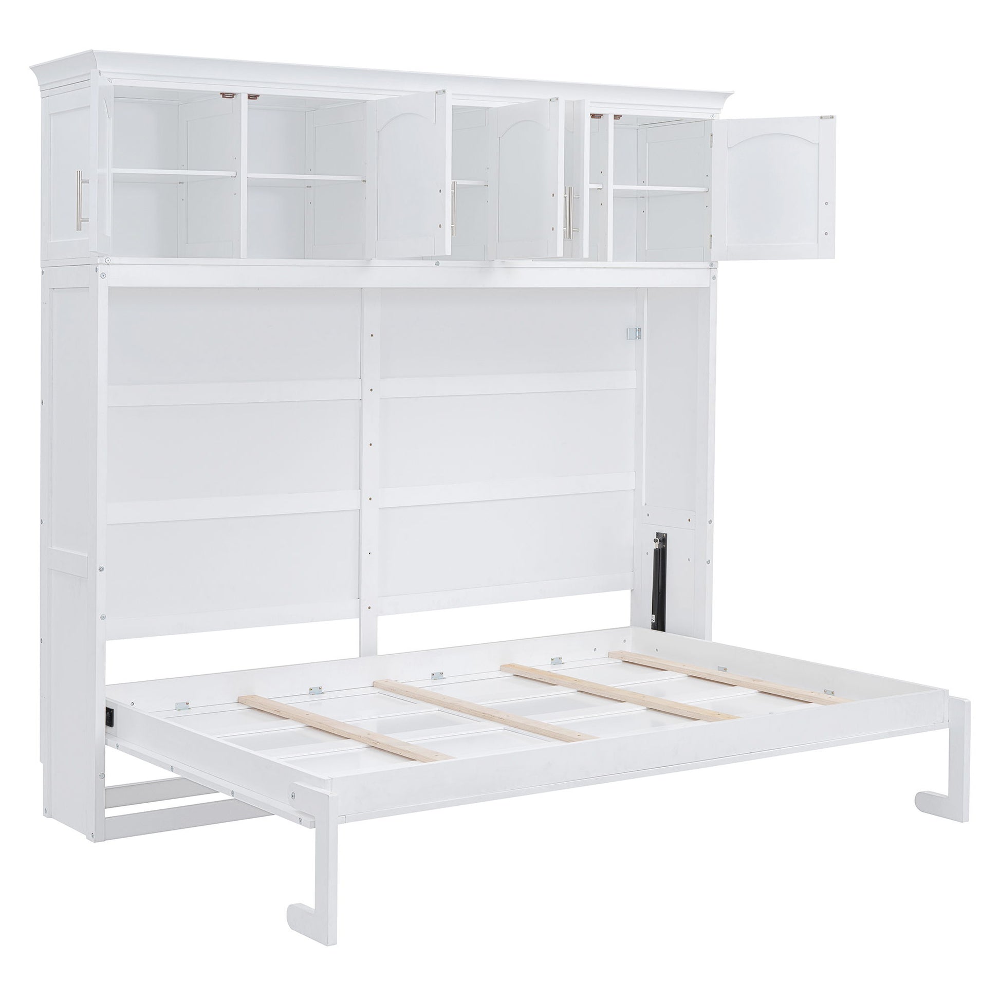 Murphy Modern Bed With Top Cabinets For Space Saving And Comfort - The Sleep Loft - Online Mattress Showroom NYC