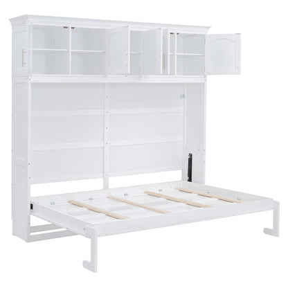 Murphy Modern Bed With Top Cabinets For Space Saving And Comfort - The Sleep Loft - Online Mattress Showroom NYC