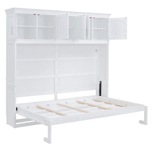 Murphy Modern Bed With Top Cabinets For Space Saving And Comfort - The Sleep Loft - Online Mattress Showroom NYC
