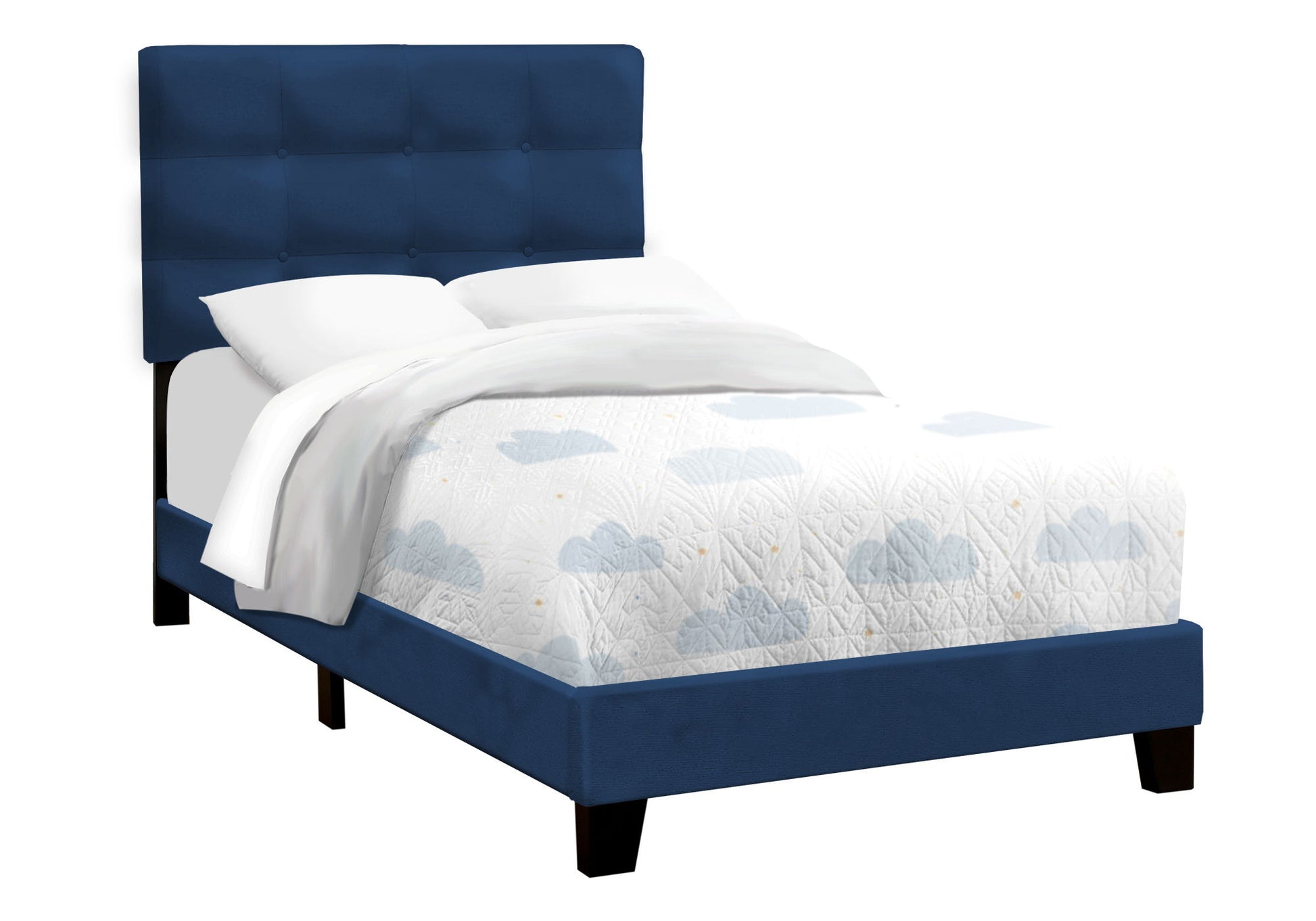 Bed, Upholstered, Frame Only, Transitional - The Sleep Loft - Online Mattress Showroom NYC