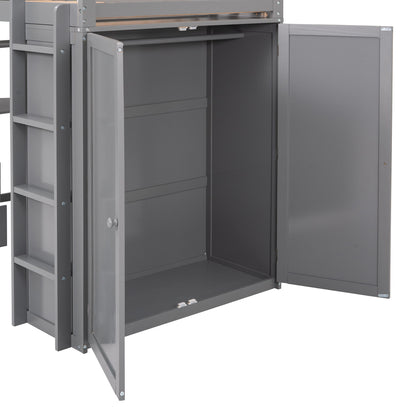 Loft Bed With Drawers, Desk, And Wardrobe - The Sleep Loft - Online Mattress Showroom NYC