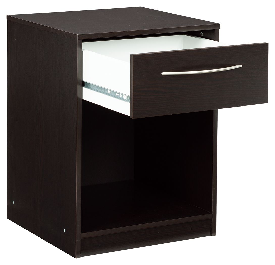 Finch - One Drawer Night Stand - Black - The Sleep Loft - Online Mattress Showroom NYC