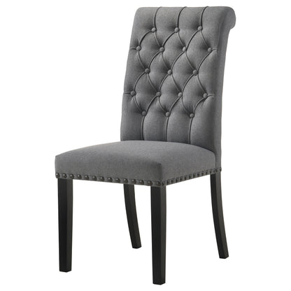 Alana Fabric Upholstered Dining Side Chair Grey (Set of 2)