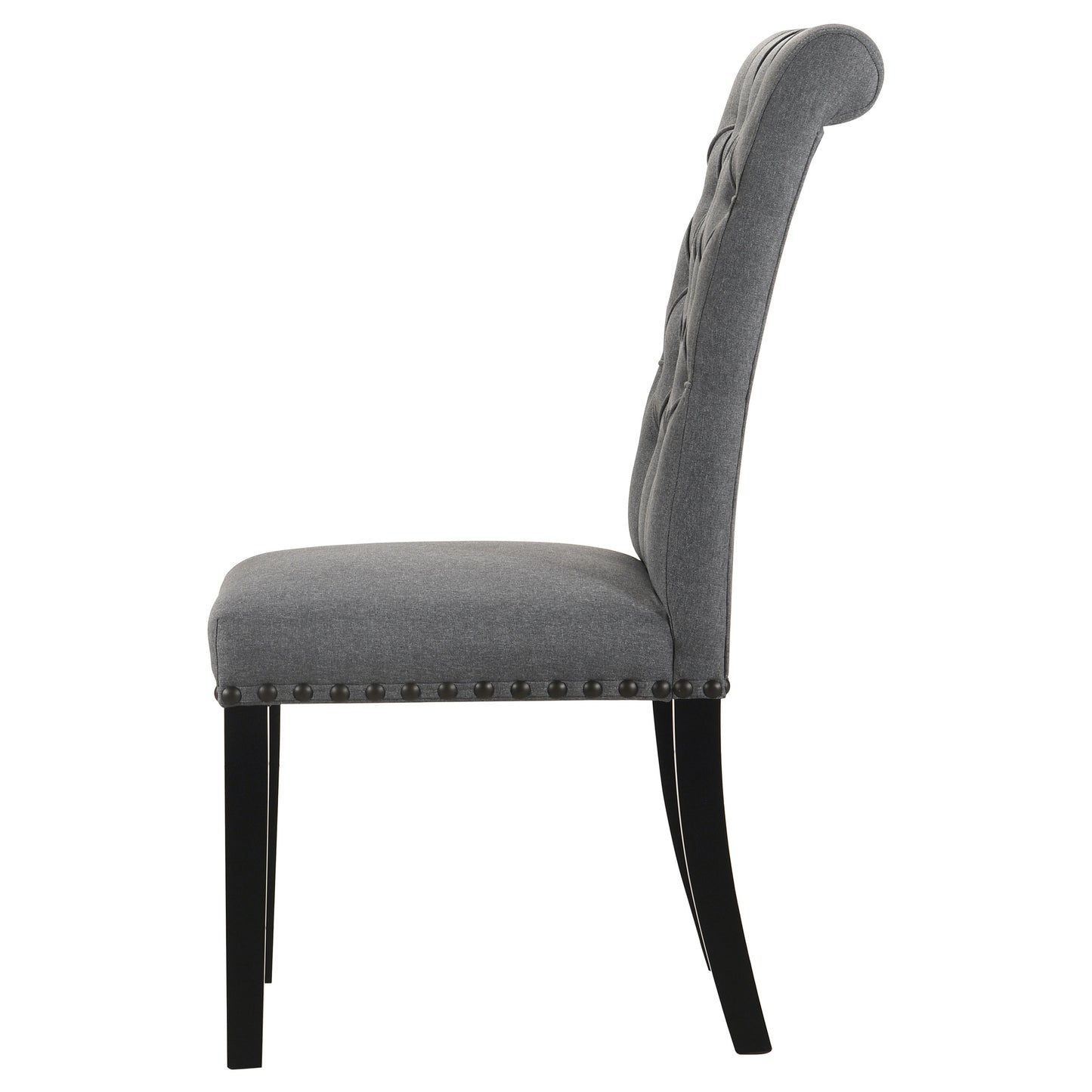 Alana Fabric Upholstered Dining Side Chair Grey (Set of 2)