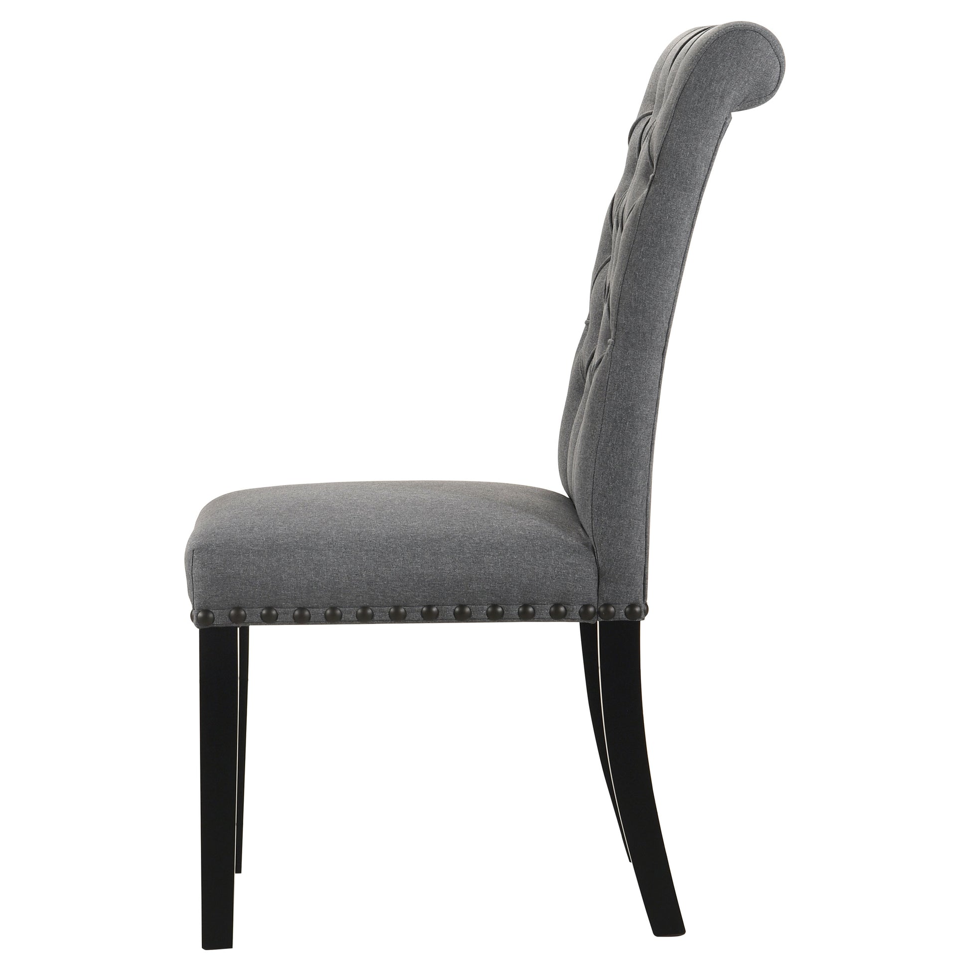 Alana Fabric Upholstered Dining Side Chair Grey (Set of 2)