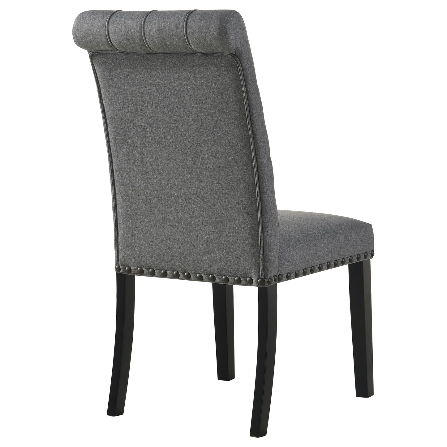 Alana Fabric Upholstered Dining Side Chair Grey (Set of 2)