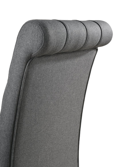 Alana Fabric Upholstered Dining Side Chair Grey (Set of 2)