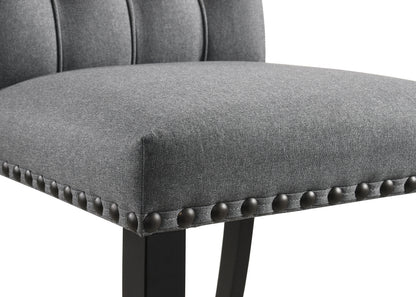 Alana Fabric Upholstered Dining Side Chair Grey (Set of 2)