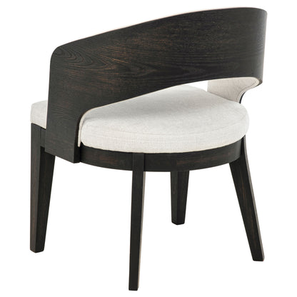 Leandro 7-piece Round Dining Table Set Burnished Black