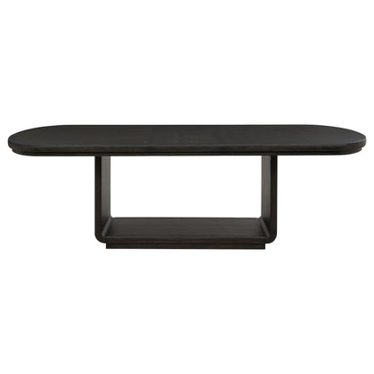Leandro 7-piece Rectangular Dining Table Set Burnished Black