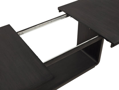 Leandro 78-inch Extension Dining Room Table Burnished Black