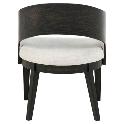 Leandro Upholstered Dining Arm Chair Cream (Set of 2)