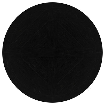 Florence Round 60-inch Pedestal Base Dining Table Black
