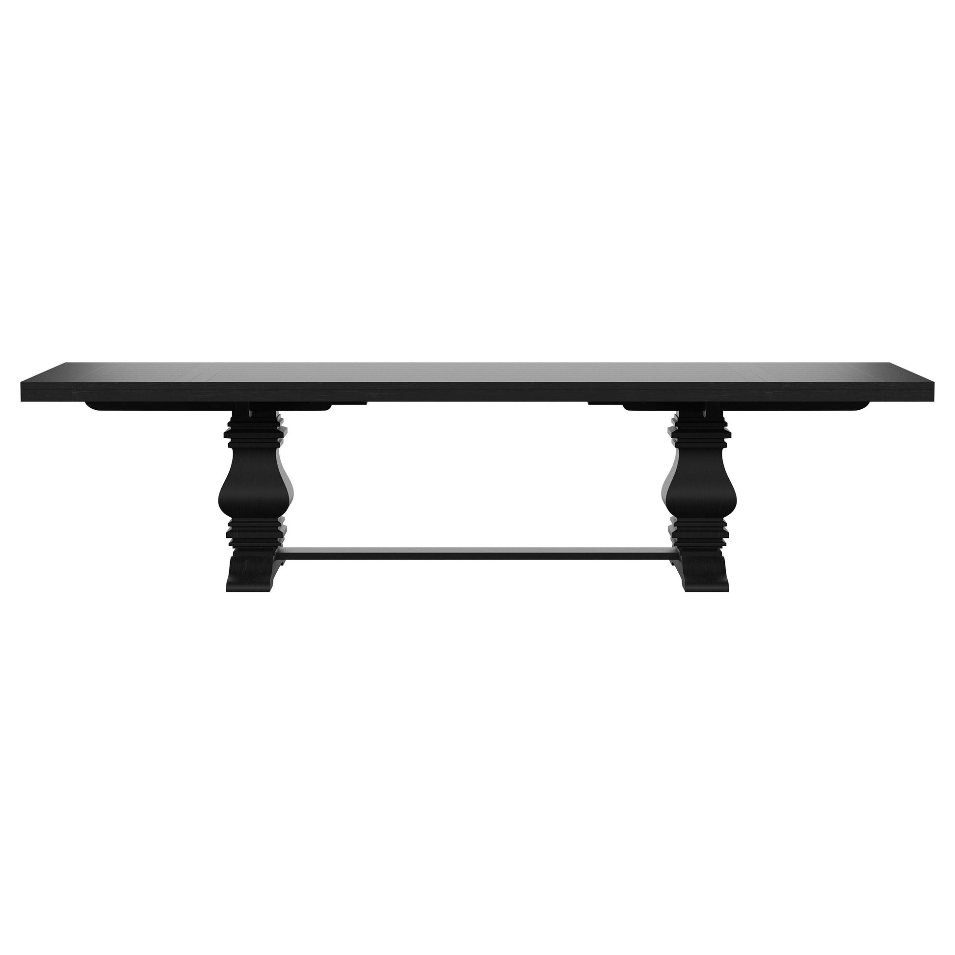 Florence 126-inch Extension Dining Table Distressed Black