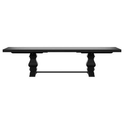 Florence 126-inch Extension Dining Table Distressed Black