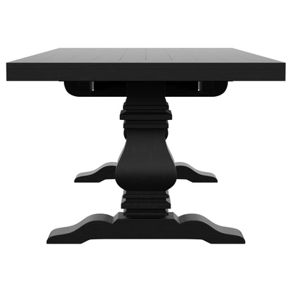 Florence 126-inch Extension Dining Table Distressed Black