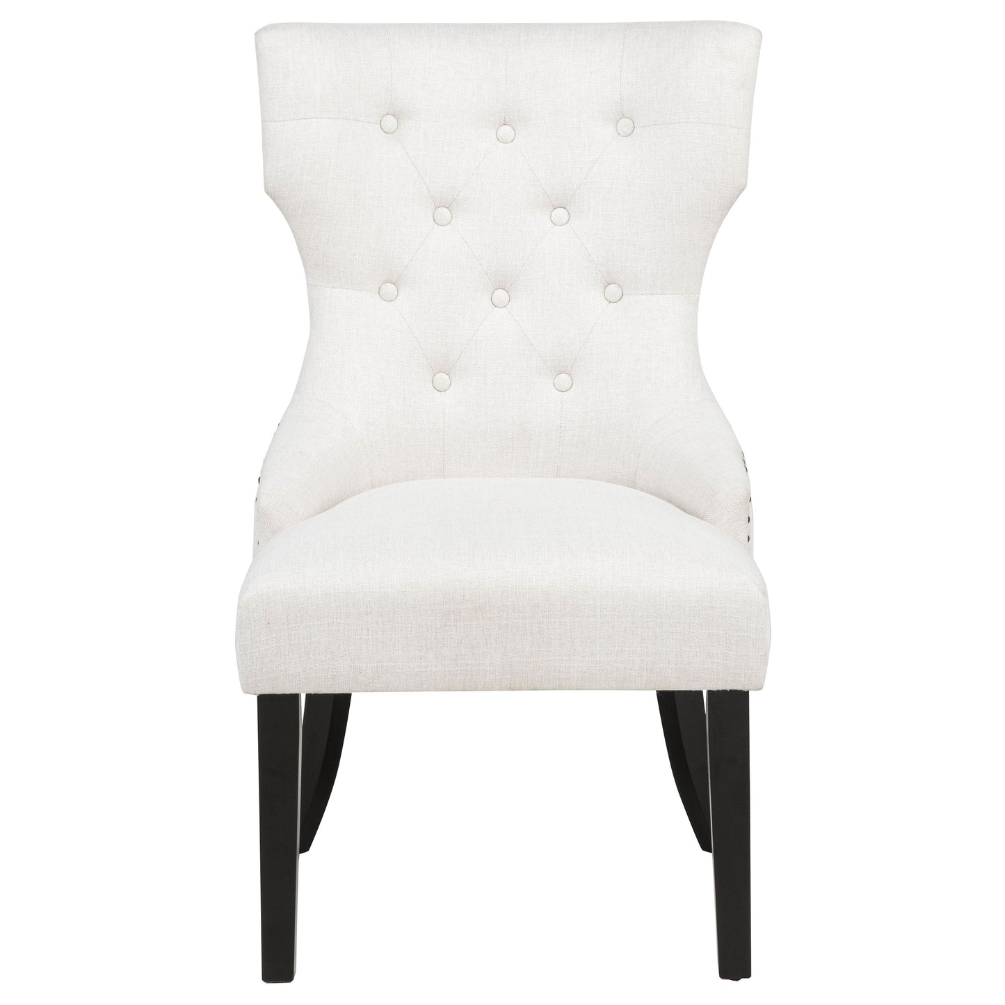 Baney Fabric Upholstered Dining Side Chair Cream and Black