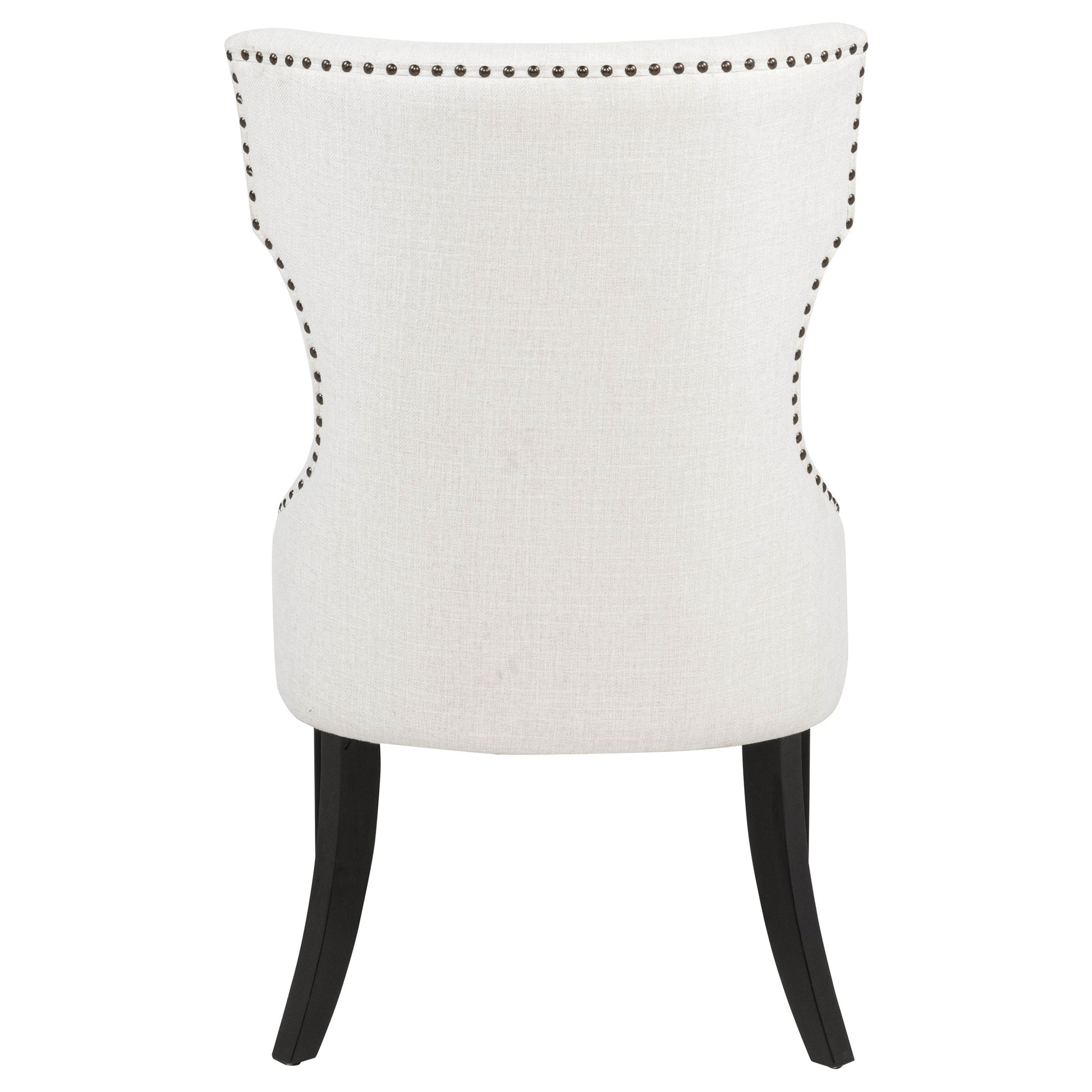 Baney Fabric Upholstered Dining Side Chair Cream and Black