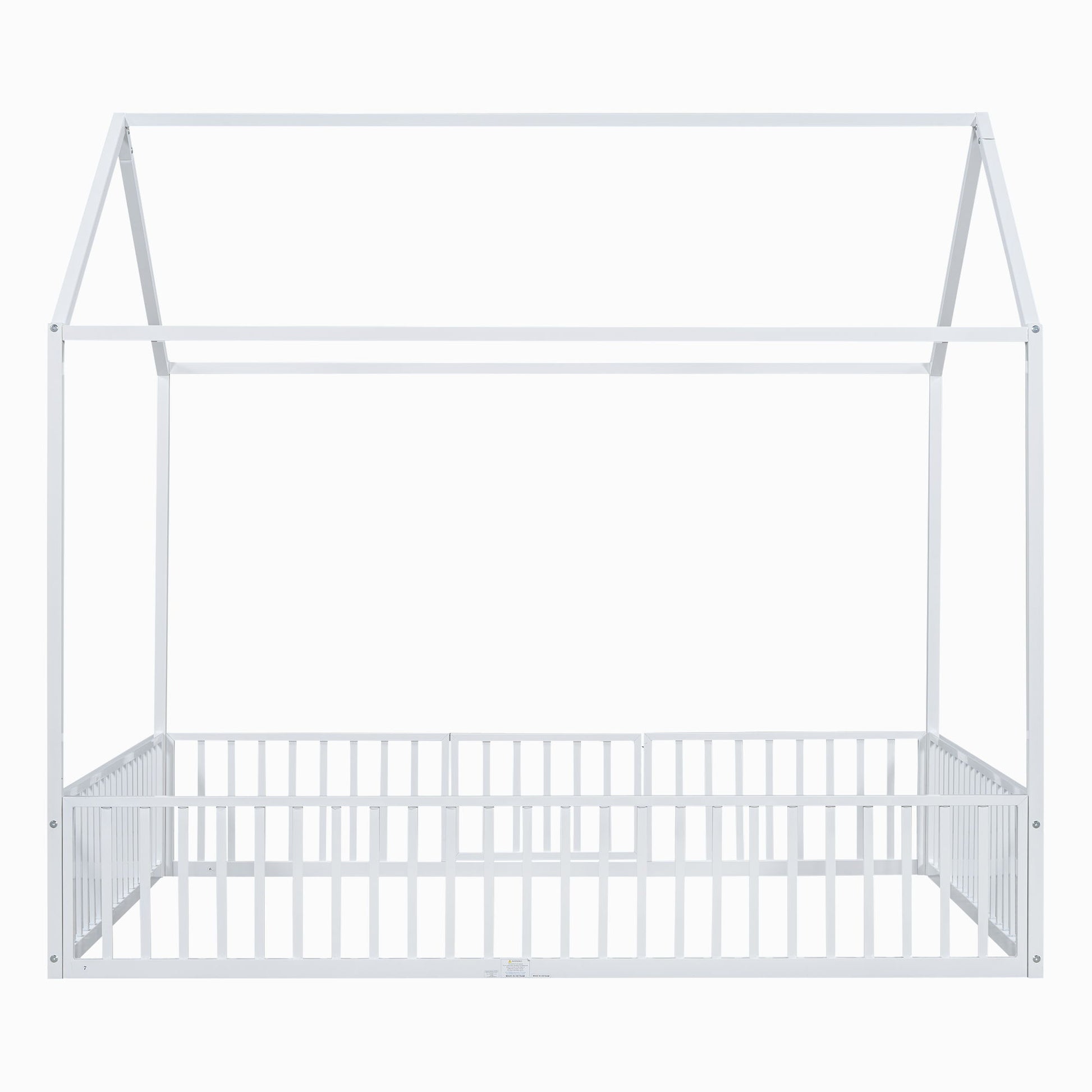 Metal House Bed With Fence And Door - The Sleep Loft - Online Mattress Showroom NYC