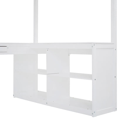 Loft Bed With Drawers, Cabinet, Shelves With Desk - The Sleep Loft - Online Mattress Showroom NYC