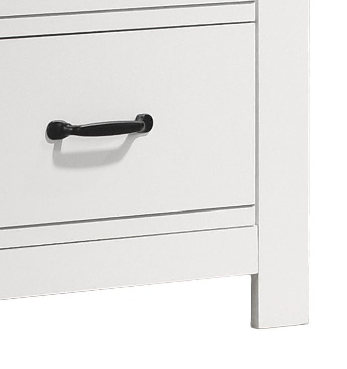 Cassini - 2 Drawer Nightstand Bedside Table - White - The Sleep Loft - Online Mattress Showroom NYC
