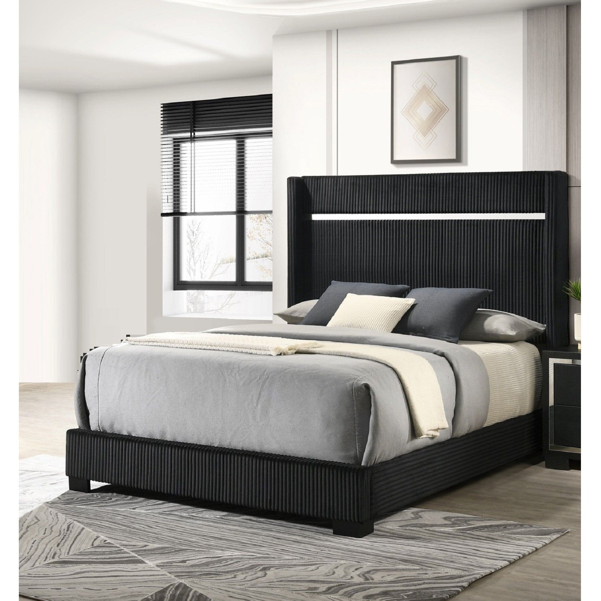 Contemporary Upholstered Bed - The Sleep Loft - Online Mattress Showroom NYC
