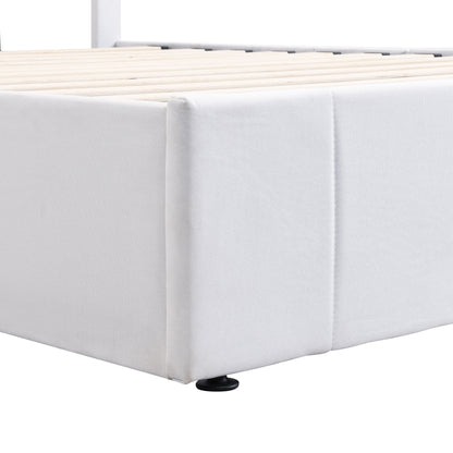 Elegant Upholstered Platform Bed With Hydraulic Storage System - The Sleep Loft - Online Mattress Showroom NYC