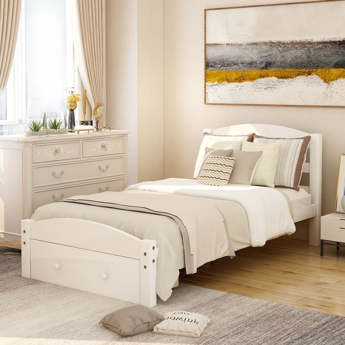 Platform Bed Frame With Storage Drawer And Wood Slat Support No Box Spring Needed - The Sleep Loft - Online Mattress Showroom NYC