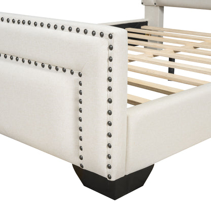 Upholstered Bed With Slats Support, No Box Spring Needed - The Sleep Loft - Online Mattress Showroom NYC