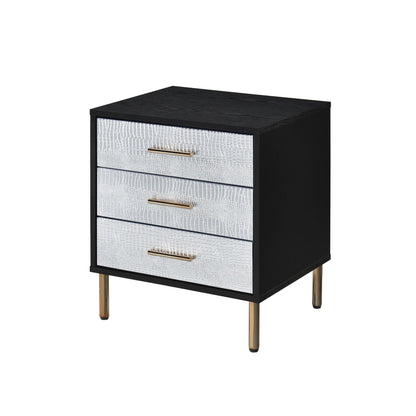 Myles - Nightstand - Black / Gold / Silver - The Sleep Loft - Online Mattress Showroom NYC