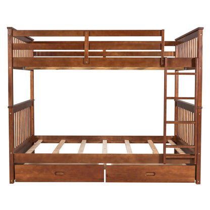 Bunk Bed With Ladders And 2 Storage Drawers - The Sleep Loft - Online Mattress Showroom NYC