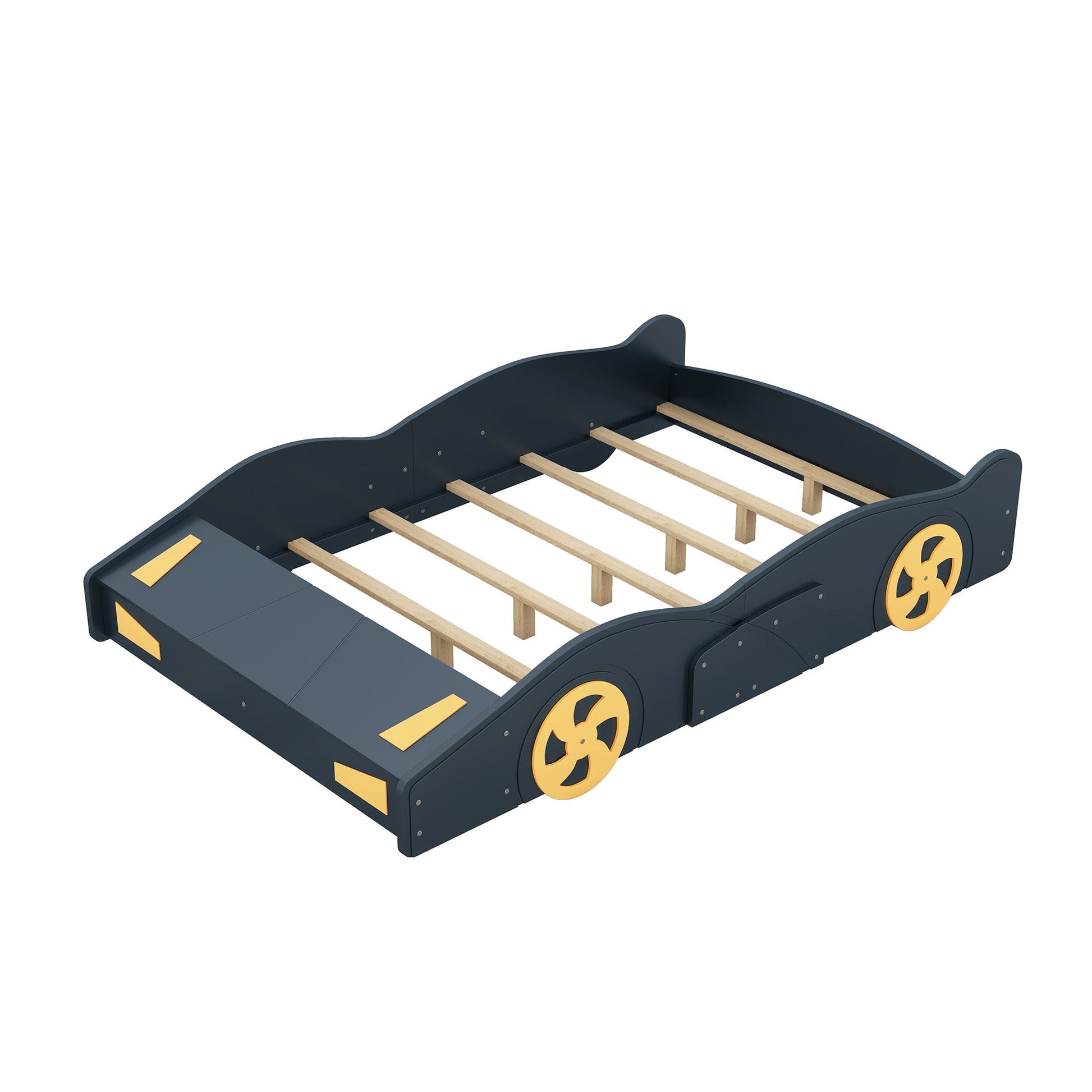 Race Car Shaped Platform Bed With Wheels And Storage - The Sleep Loft - Online Mattress Showroom NYC