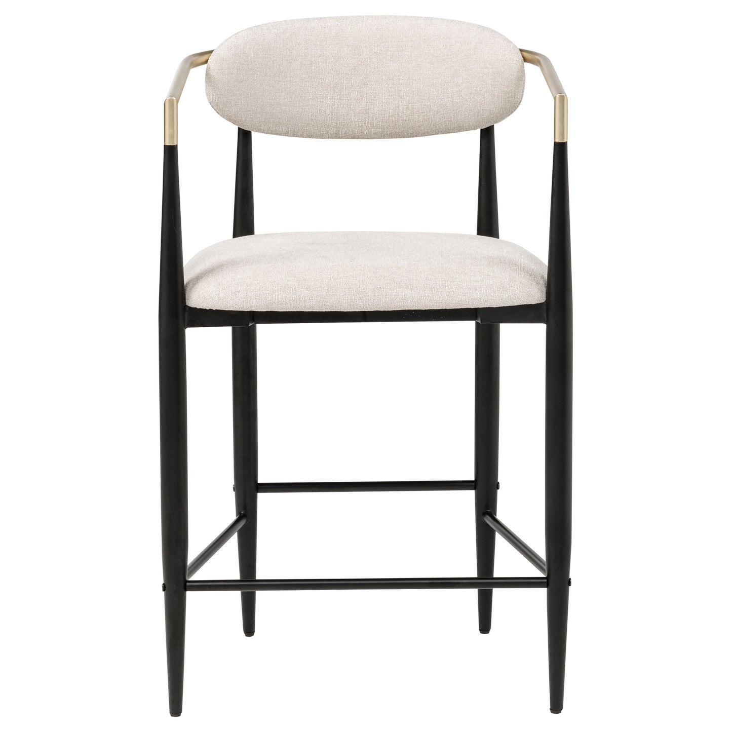 Tina Fabric Upholstered Counter Chair Beige (Set of 2)