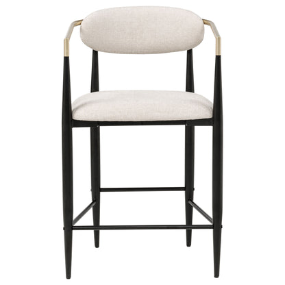Tina Fabric Upholstered Counter Chair Beige (Set of 2)