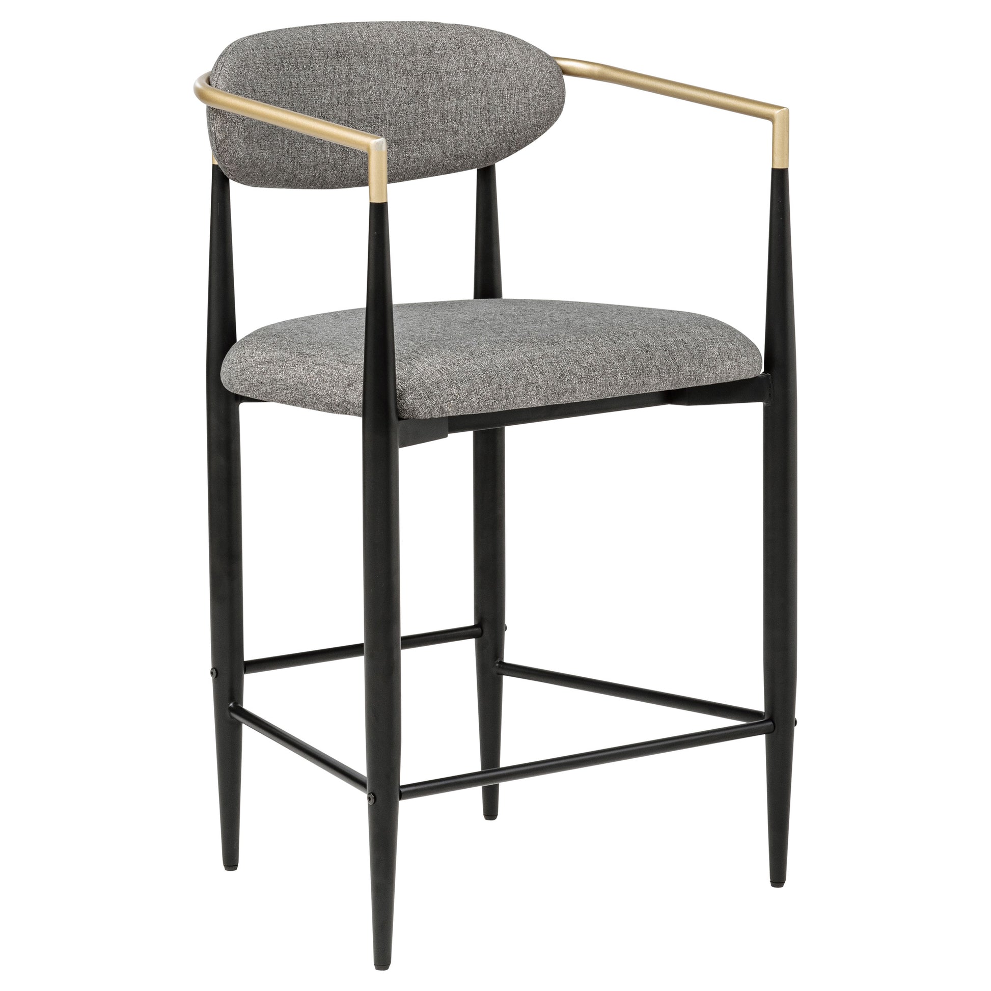 Tina Fabric Upholstered Counter Chair Grey (Set of 2)
