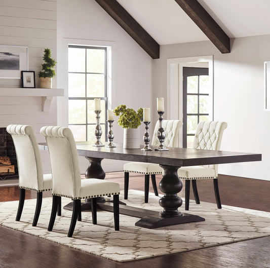 Phelps 5-piece Rectangular Dining Table Set Distressed Noir - The Sleep Loft - Online Mattress Showroom NYC