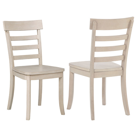 Orrison Ladder Back Dining Side Chair Linen (Set of 2) - The Sleep Loft - Online Mattress Showroom NYC