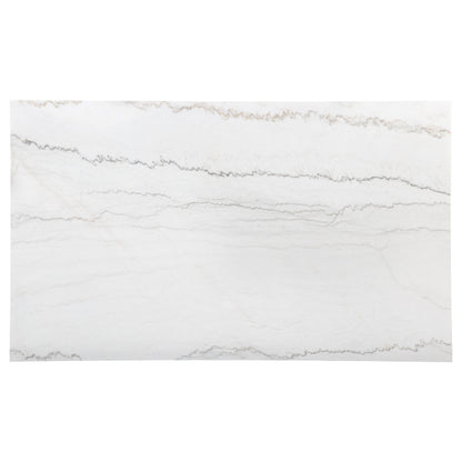 Averill 72-inch Rectangular White Marble Top Dining Table Coffee Bean