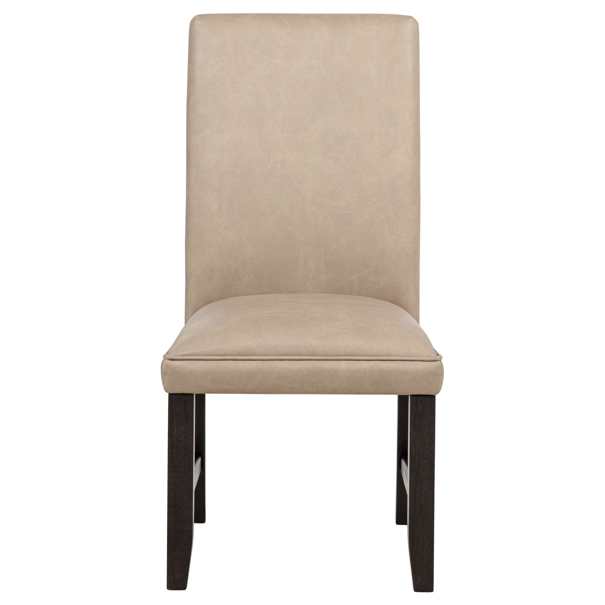 Averill Faux Leatherette Upholstered Dining Side Chair Tan (Set of 2)