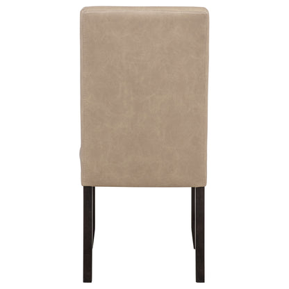 Averill Faux Leatherette Upholstered Dining Side Chair Tan (Set of 2)