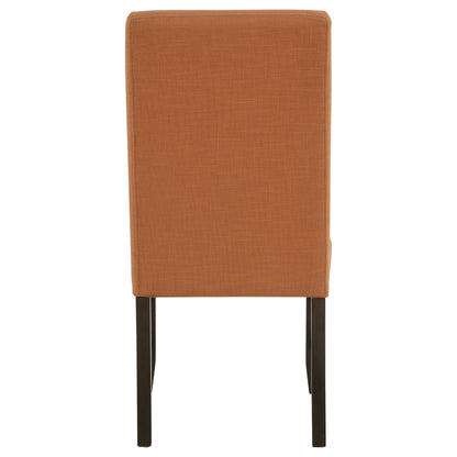 Berning Fabric Upholstered Parson Side Chair Salmon Orange (Set of 2)
